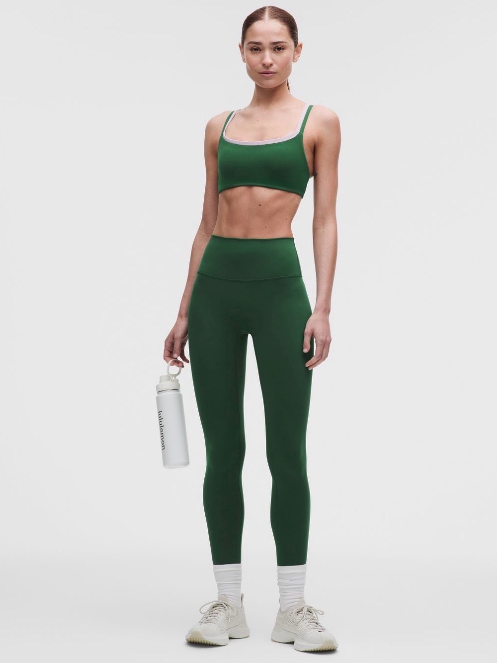 Lululemon Wonder Train Forest Green High-Waist 25 inch Leggings Size 2